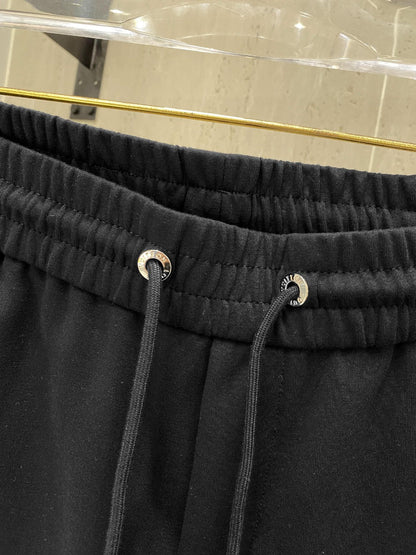 LV CASUAL SHORTS BLACK COTTON STRETCH FABRIC 239609