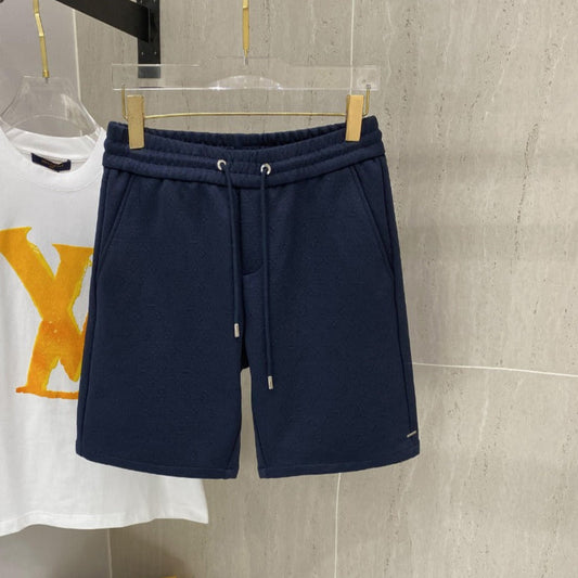 LV CASUAL SHORTS NAVY BLUE COTTON STRETCH FABRIC 239611