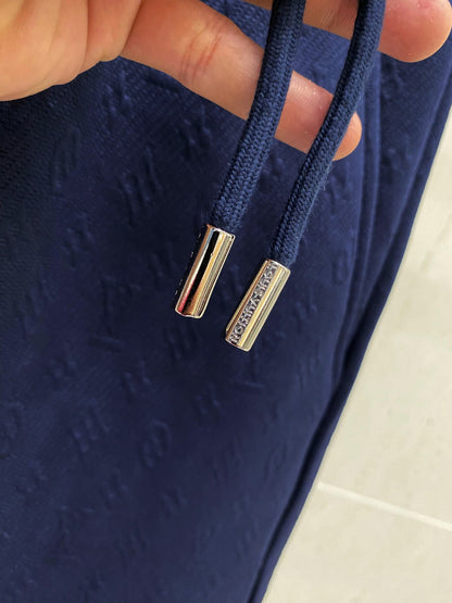 LV CASUAL SHORTS NAVY BLUE COTTON STRETCH FABRIC 239611
